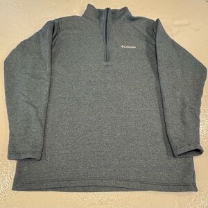 Columbia Quarter Zip Pullover Men’s Large Tall Gray Fleece Sweatshirt LT